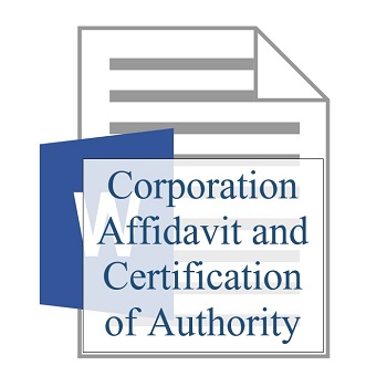 Corporation Affidavit and Certification of Authority 350