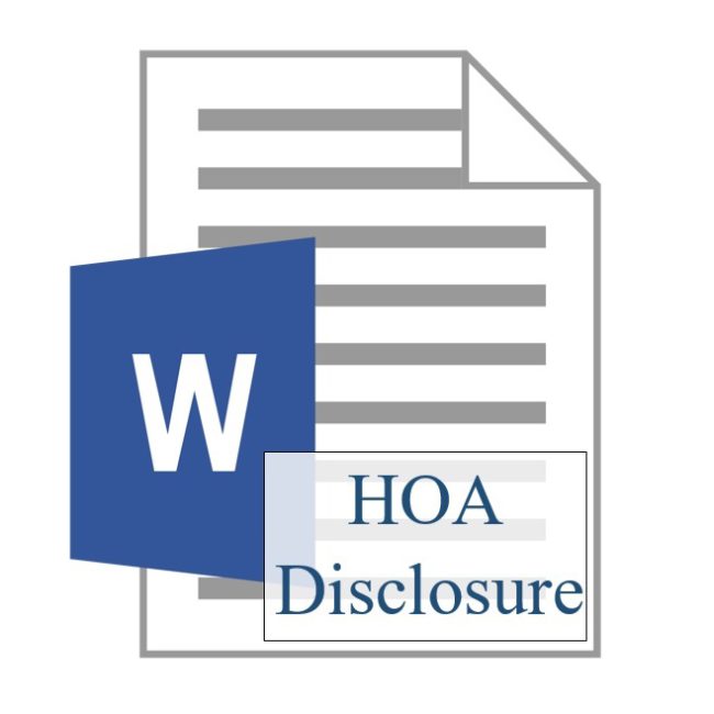 HOA Disclosure 350