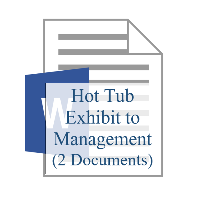 Hot Tub Exhibit to Management