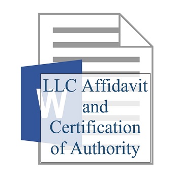 LLC Affidavit and Certification of Authority 350