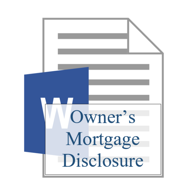 Owner’s Mortgage Disclosure