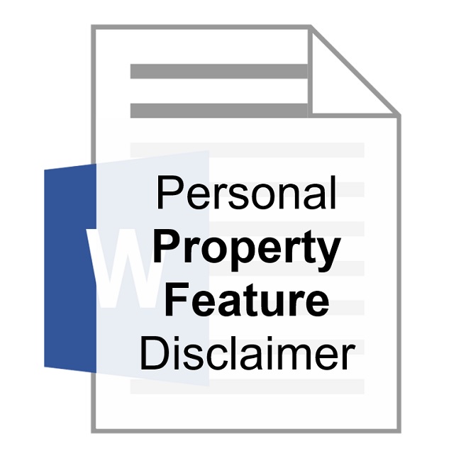 Personal Property Feature Disclaimer Robert Locke Training Property Managers