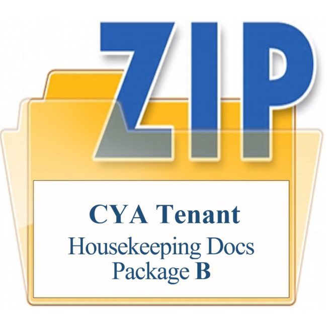 CYA Tenant Package B Housekeeping Documents Training Property Managers
