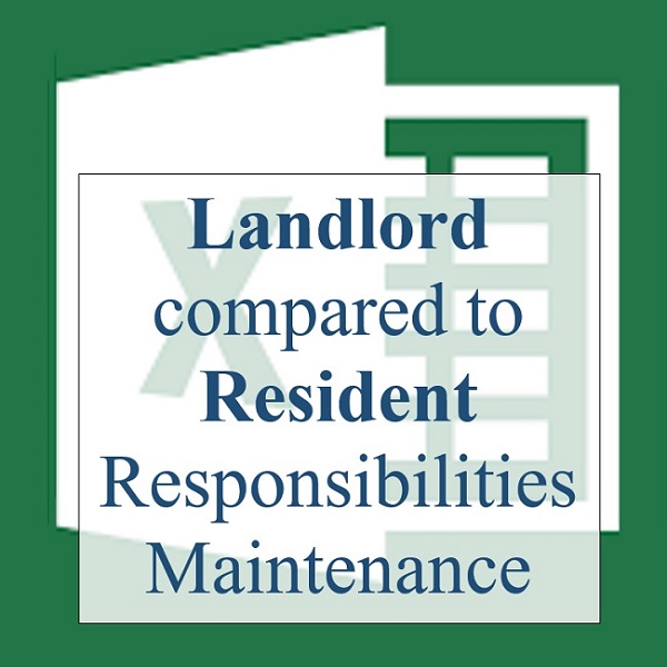 Landlord compared to Resident Responsibilities Maintenance
