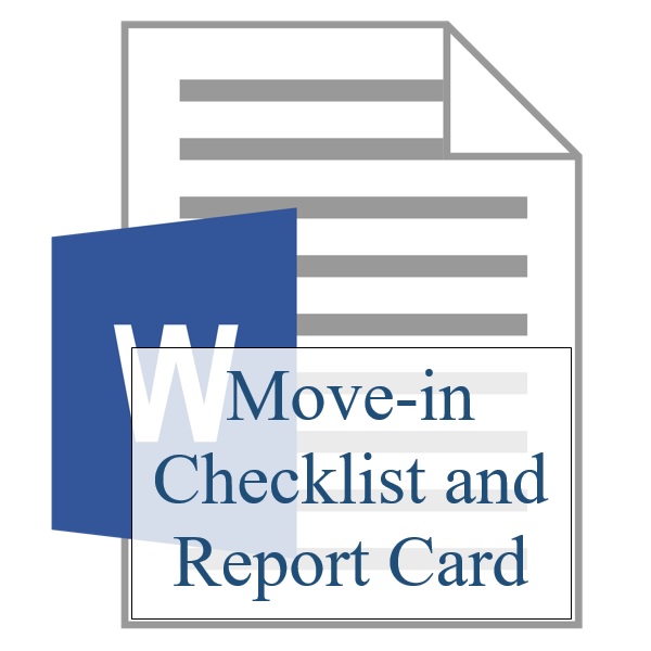 Move-In Checklist and Report Card - Resident Sign Up - Training Property Managers LLC