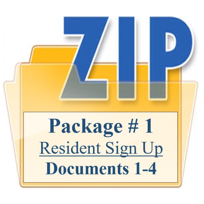 Package # 1 Resident Sign Up Documents 1-4 Training Property Managers LLC