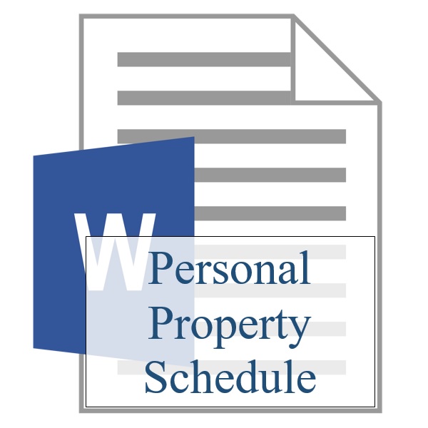 Personal Property Schedule - Resident Sign Up - Training Property Managers LLC