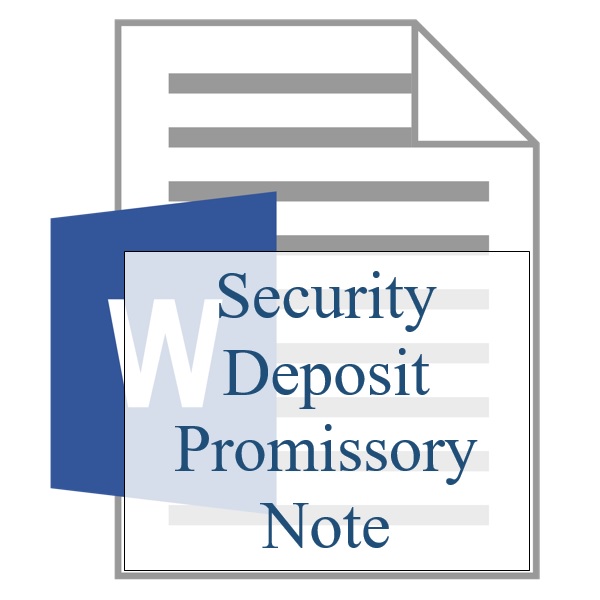 Security Deposit Promissory Note - Resident Sign Up - Training Property Managers LLC