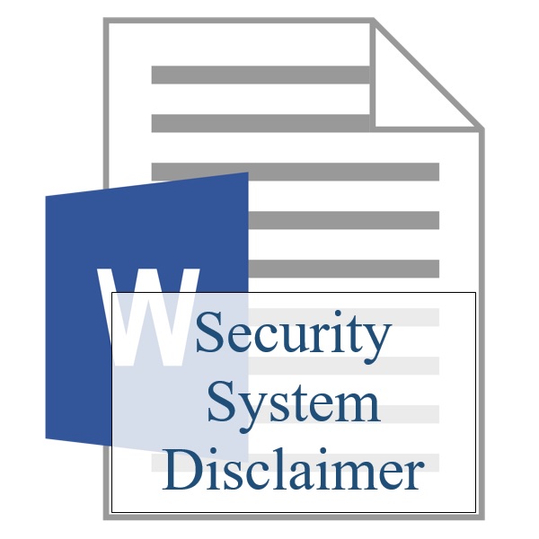Security System Disclaimer - Resident Sign Up - Training Property Managers LLC