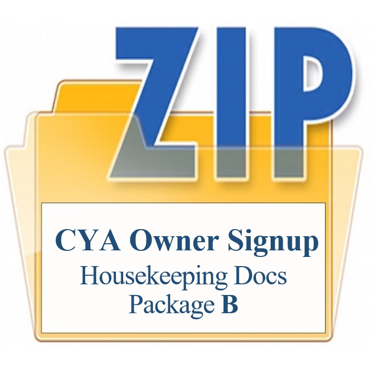 Housekeeping Docs New Owner Sign Up Package B