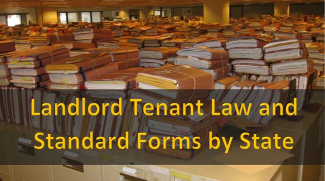 Landlord Tenant Law and Standard Forms by State