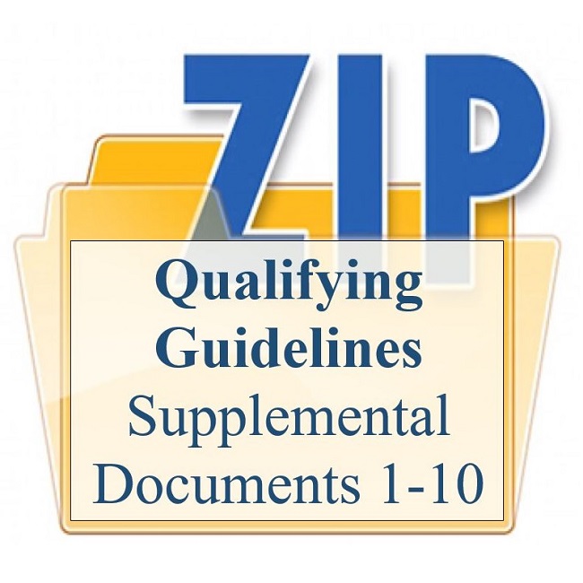 Qualifying Guidelines Supplemental Documents 1-10