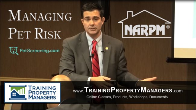 Managing Pet Risk at NARPM Atlanta January Meeting and Luncheon John Bradford Training Property Managers