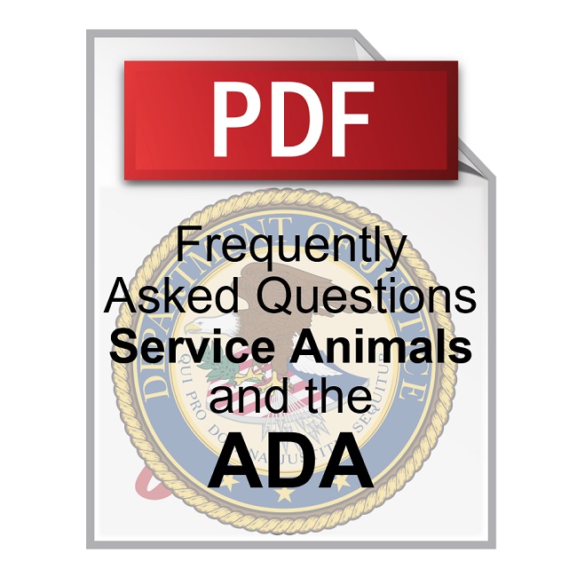 Product Frequently Asked Questions about Service Animals and the ADA
