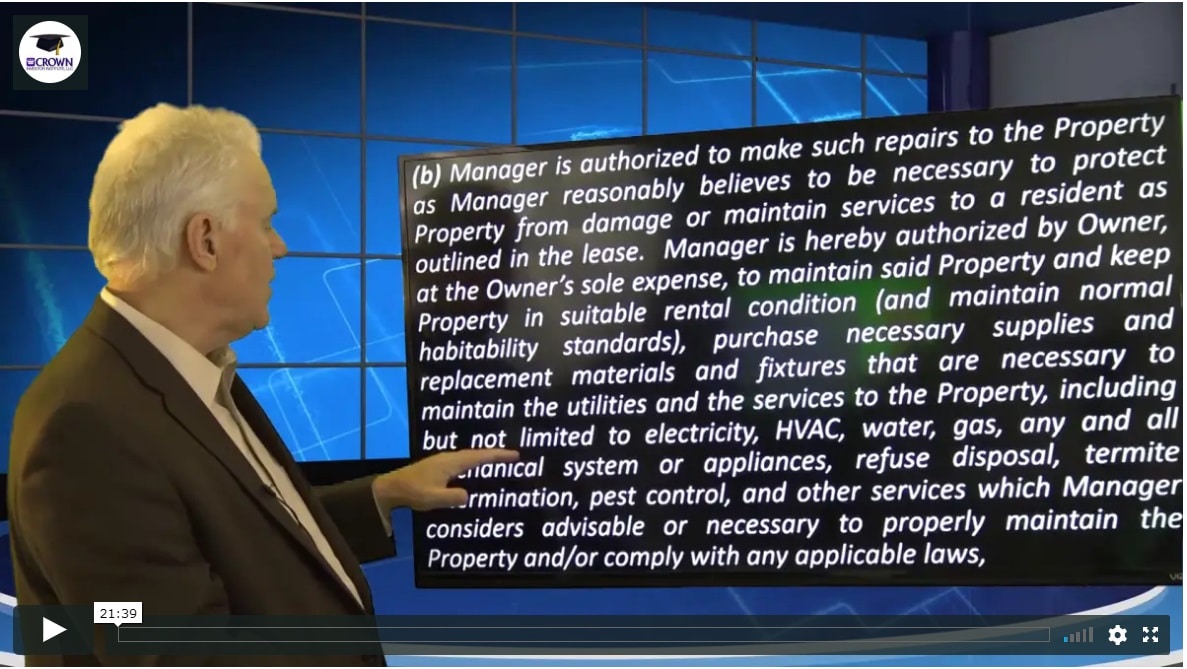 Building a Customized Property Management Agreement Authorization to repair spending limits and exceptions prompt reimbursement