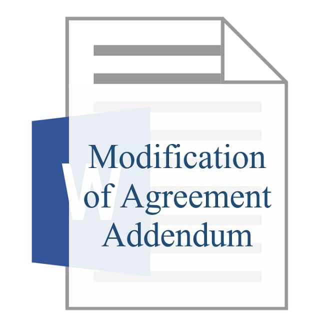 Modification of Agreement Addendum